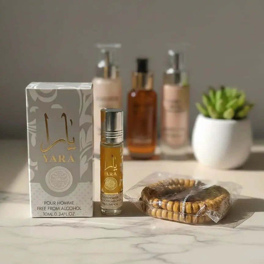 Yara Attar with Tasbeeh Gift – Alcohol-Free Fragrance 8ml Islamic Store