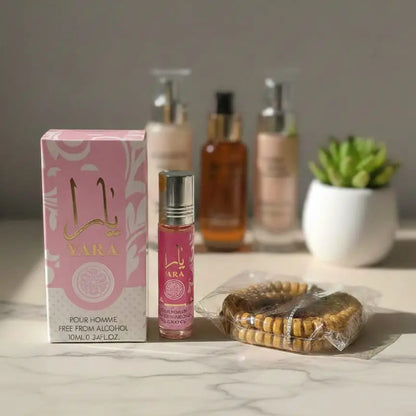 Yara Attar with Tasbeeh Gift – Alcohol-Free Fragrance 8ml Islamic Store